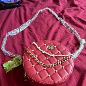 Badgley Mischka Round Diamond Quilted XBody Bag